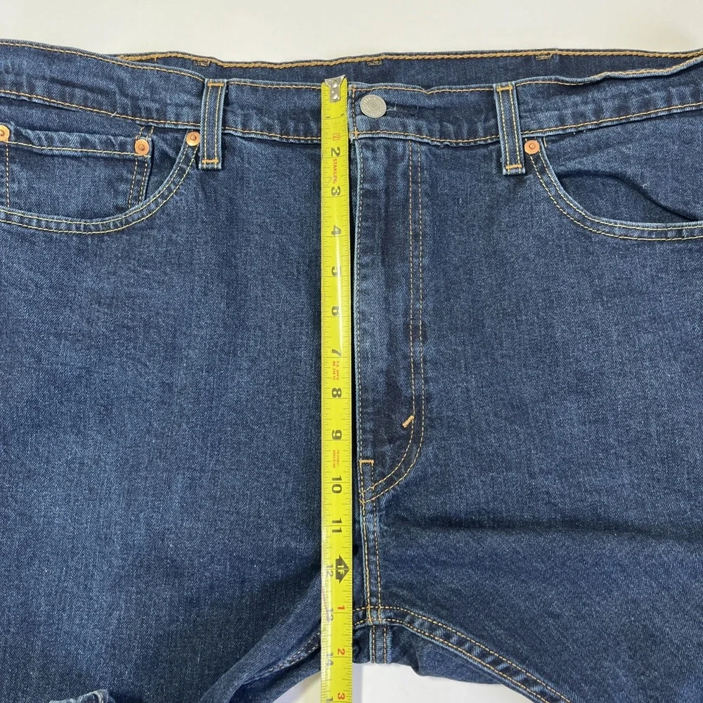 Levi's 505 Mens 40x30 Dark Wash Blue Denim Stretch Regular Straight Leg Jeans